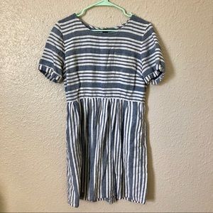 Madewell striped dress with pockets